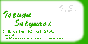 istvan solymosi business card